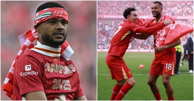 Cody Jacob může čelit trestu fotbalové asociace za postupy během oslav titulu Liverpoolu

