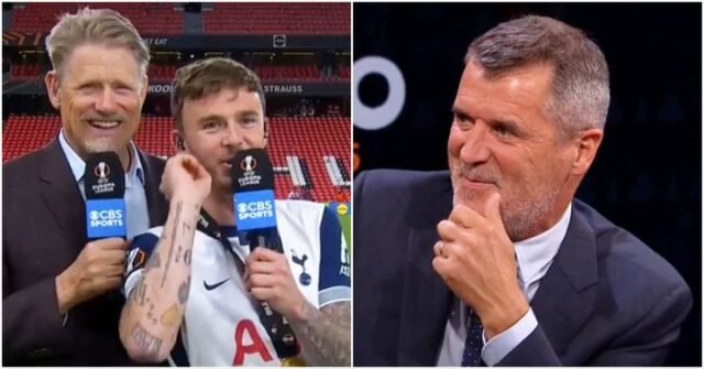 James Madison a Roy Kane si vyměňují fosílie během rozhovoru po Tottenhamu 1-0 Man Utah

